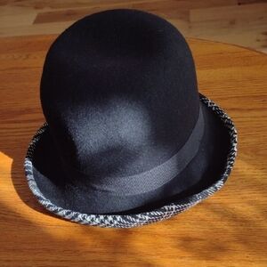 Charter Club Black and White Wool Hat